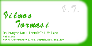 vilmos tormasi business card